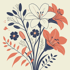 Full-bloom watercolor bouquet of white, yellow, and pink flowers, perfect for botanical, nature, and eco-friendly creative projects with soft, detailed design