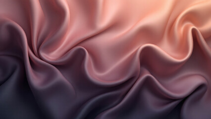 Obraz premium Pink silk satin. Gradient. Metal. Wavy folds. Glossy cloth surface. Beautiful lilac pink background with space for design. copy