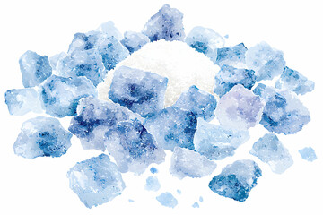 Obraz premium Varied Textures and Colors of Natural Crystal Salt and Sea Salt for Culinary or Spa Use