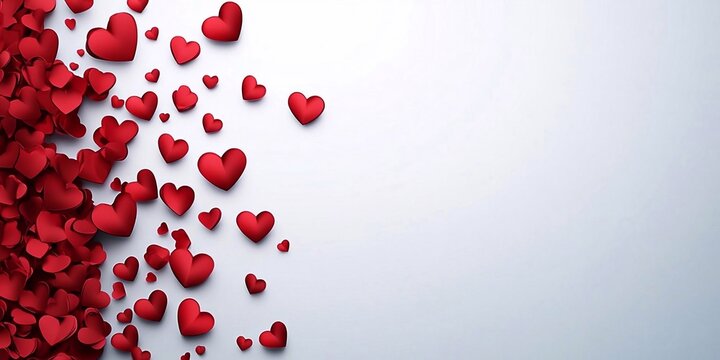 Colorful hearts and flowers create a romantic decoration for a special occasion or celebration