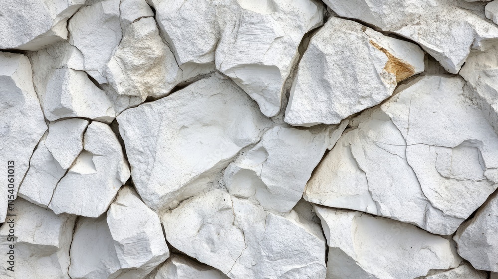 Aufkleber textured white stone wall background with rough cracked surfaces and abstract patterns for design an
