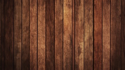 Fototapeta premium Rustic wooden plank texture background with rich brown tones and natural grain patterns ideal for design and construction projects