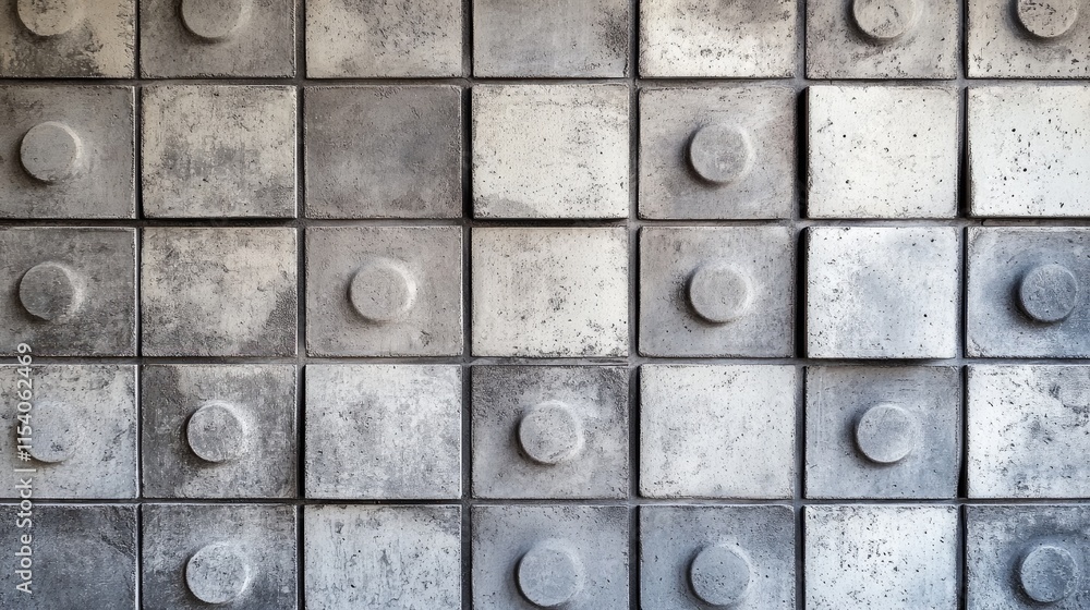 Poster textured cement wall background featuring a pattern of square and round shapes ideal for architectur