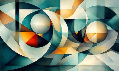 Fototapeta premium Abstract Composition of Spheres and Shapes in a Modern Design