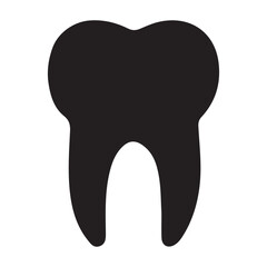 Silhouette Illustration of a Single Tooth