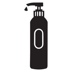 Pump Bottle Silhouette Vector Illustration for Various Designs