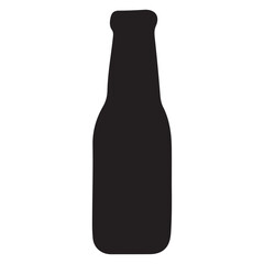 Classic Beer Bottle Silhouette Vector Illustration for Brewery Designs