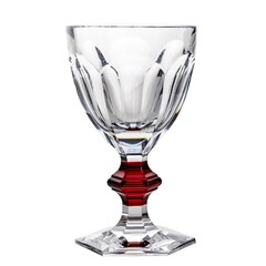clean empty champagne glass isolated on white
