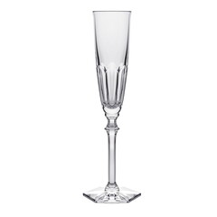Empty luxury champagne glass isolated on a white background
