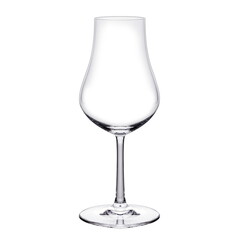 Empty wine glass on a white background
