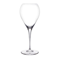 Empty wine glass on a white background
