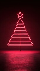 Neon Pink Christmas Tree Design for Festive Celebrations