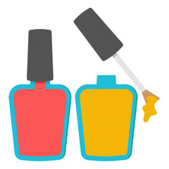 A colored design icon of nail polish
