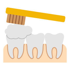 Perfect design icon of teeth cleaning