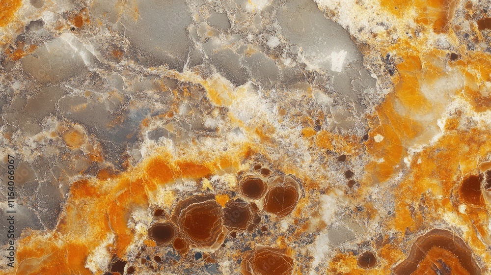 Poster abstract marble texture with rough patterns in orange and gray tones suitable for backgrounds or des
