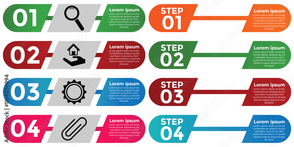 Poster modern infographic slides presentation elements template. business process and step diagram. data vi
