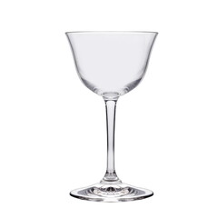 Empty wine glass on a white background
