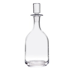 Empty decanter isolated on white background
