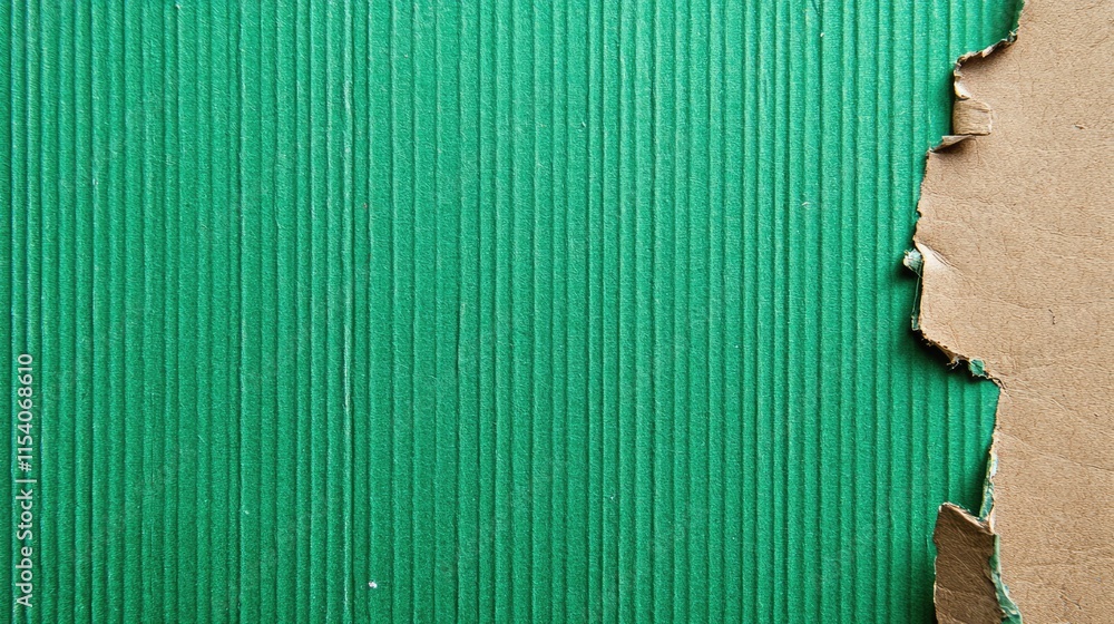 Aufkleber textured bright green cardboard sheet with a rough finish and a torn edge ideal for decorative backg