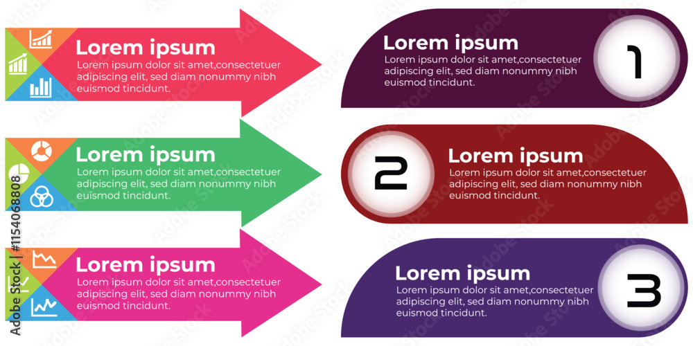 Poster modern infographic slides presentation elements template. business process and step diagram. data vi