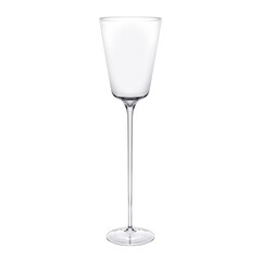 Empty luxury glass on a white background Isolated 