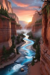 realistic flowing illustration photo
