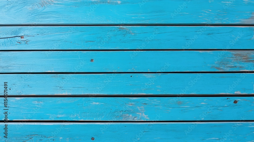 Aufkleber blue wooden table surface with textured planks suitable for background or overlay in design projects