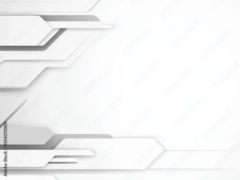 Poster abstract geometric background design with white and gray rectangular shapes