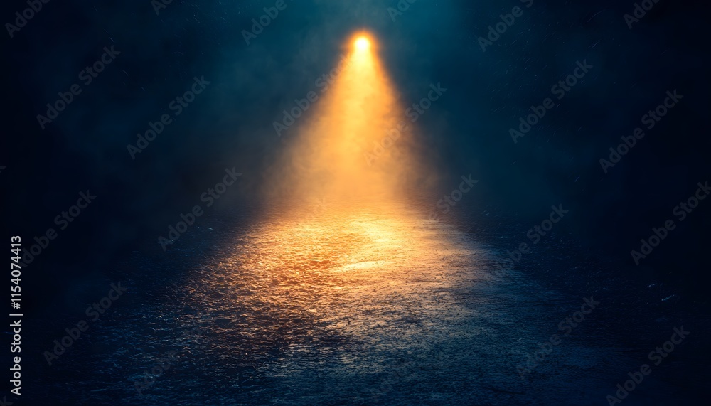 Aufkleber Mysterious Dark Background with a Single Bright Light Source Illuminating a Textured Surface, Creating a Dramatic and Moody Atmosphere for Various Creative Projects
