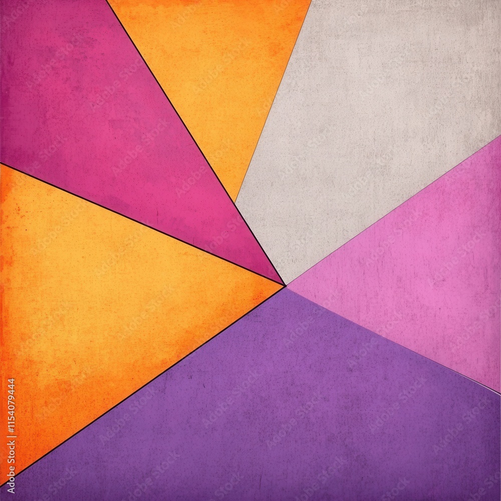 Poster Abstract Geometric Background with Colorful Triangles and Textures