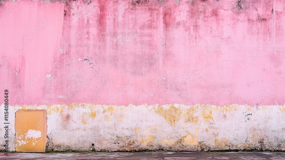 Poster textured pink cement wall with faded areas and subtle color variations ideal for backgrounds and art