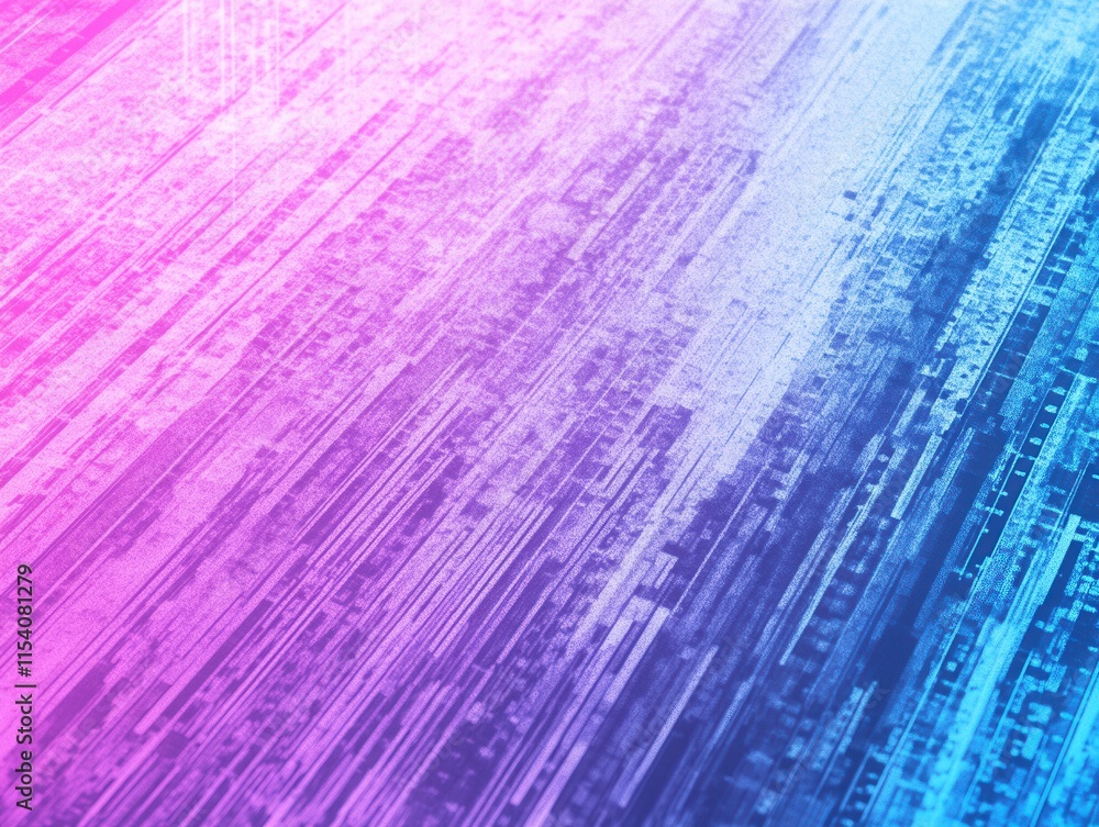 Poster abstract colorful background with pink and blue gradient lines and texture