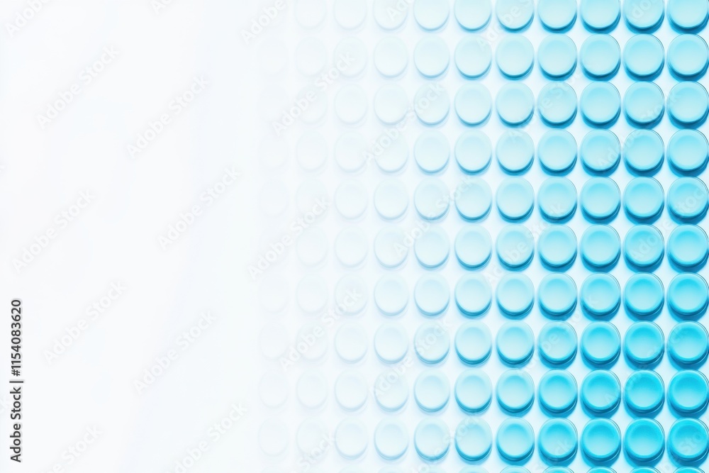 Poster abstract blue pattern with circular elements and gradual light transition