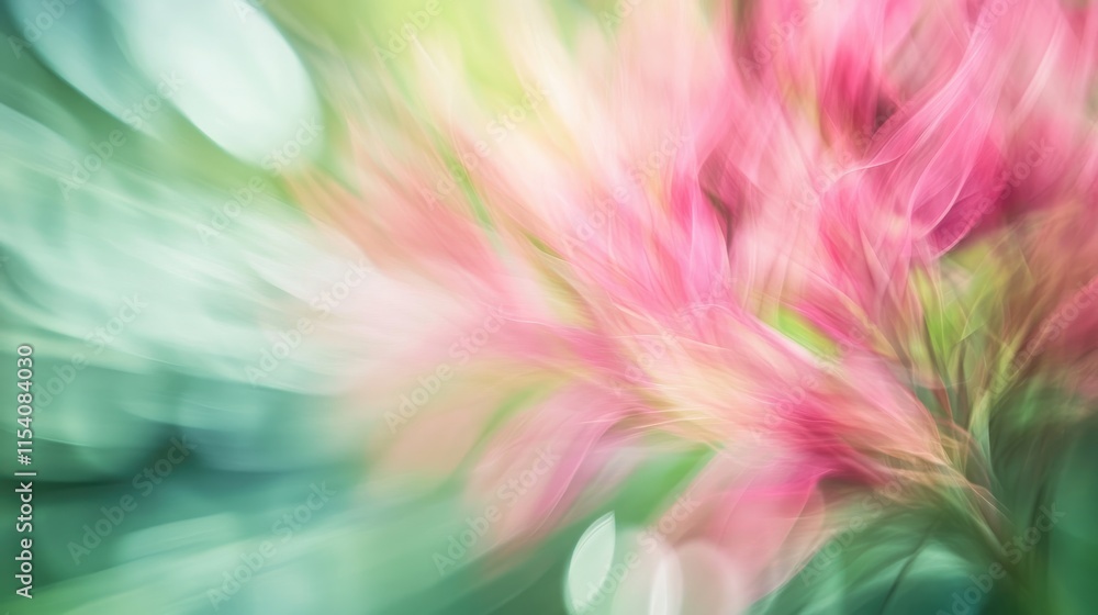 Poster abstract pink green blurred background with soft bokeh effect creating a dreamy and vibrant atmosphe