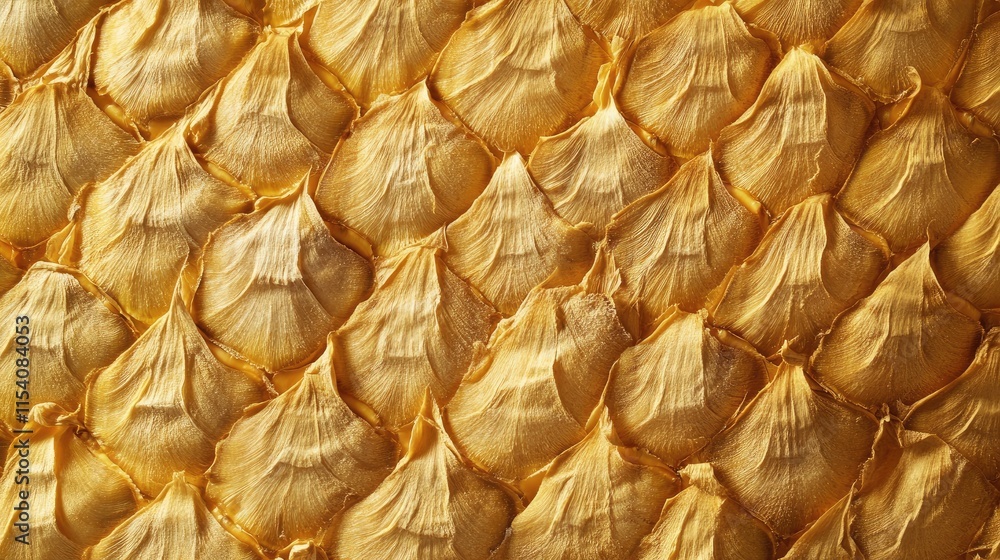 Aufkleber pineapple skin texture close-up with vibrant yellow undertones showcasing unique natural patterns an