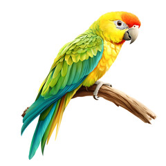 Fototapeta premium a colorful parrot sitting on a branch