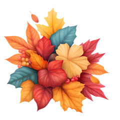 a colorful arrangement of leaves