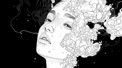 Girl. Galvanic. Illustration