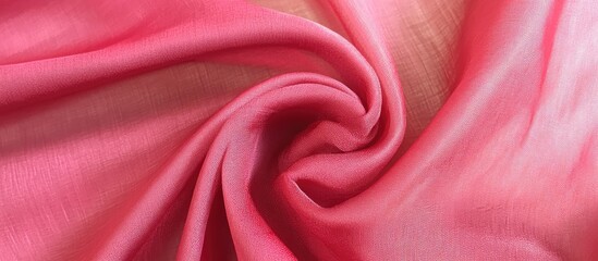 Vibrant lightweight silk habotai fabric in rich red ideal for fashion design and crafting projects showcasing texture and drape