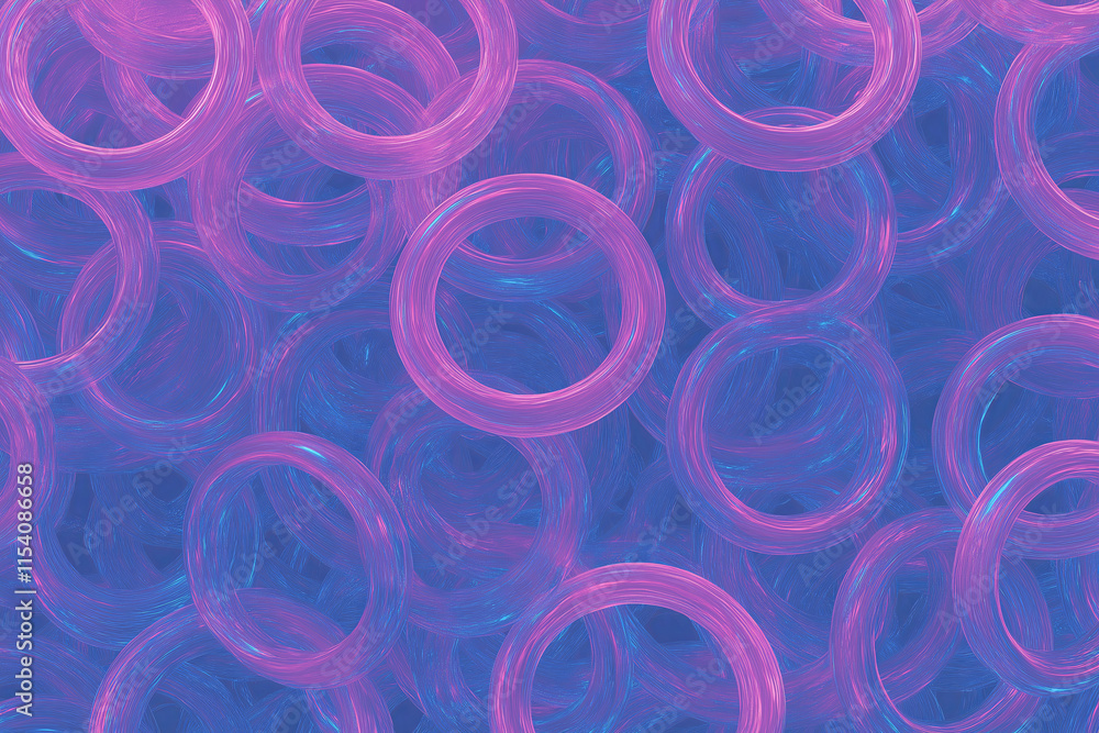 Poster An abstract pattern of overlapping translucent circles in gradient hues