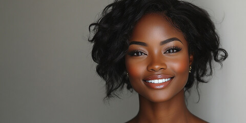Portrait of a beautiful smiling black woman