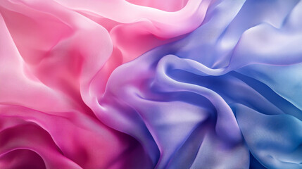 Obraz premium Metallic Iridescent Fabric with Flowing Waves in Soft Pastel Colors