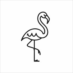 Elegant FLAMINGO logo symbolizing grace