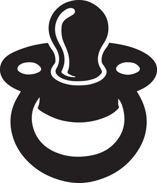 recommend clip art: baby pacifier silhouette design vector art illustration.