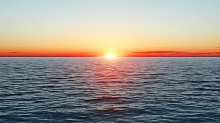 Obraz premium Sunset over Calm Ocean