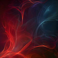 Obraz premium Abstract Red and Blue Glowing Lines Art