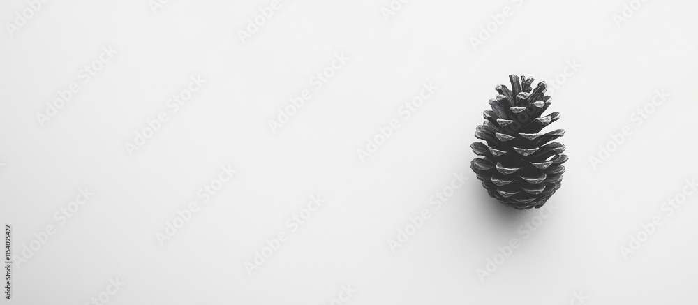 Poster pine cone isolated on a clean white background showcasing natural texture and form ideal for nature 