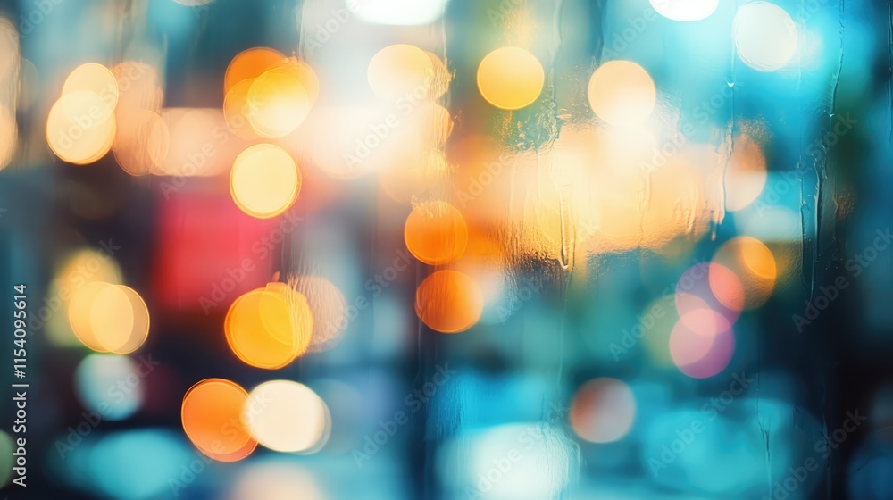 Poster abstract blurred image with colorful bokeh lights suitable for background use in living room design 