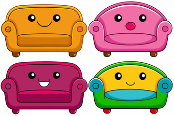 set of cartoon Sofa