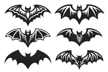 Fototapeta premium set of bats vector illustration